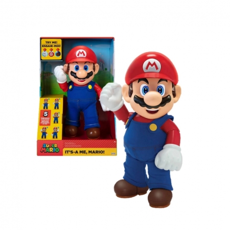 Boneco Super Mario Bros Articulado Com Som e Falas 30cm 