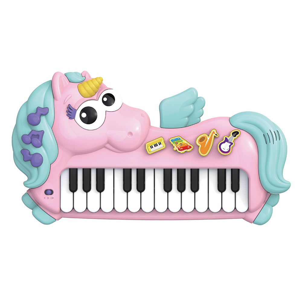 Teclado Piano Infantil Musical Divertido Unicórnio Baby 