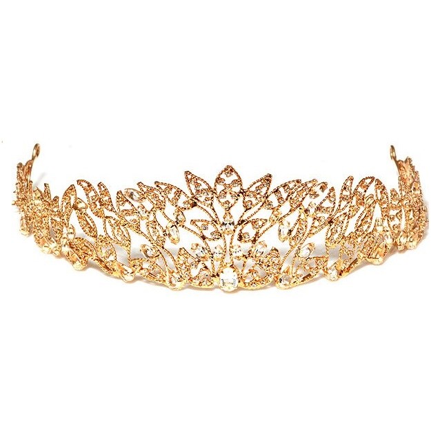 Coroa para Noivas, Banhada a Ouro Rosa, com Microcravações de Zircônias - Coroa Elizabeth
