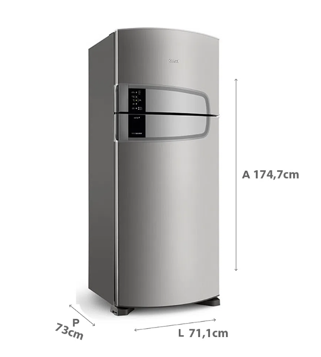 Refrigerador Consul 405L CRM51 2 Portas Frost Free Inox
