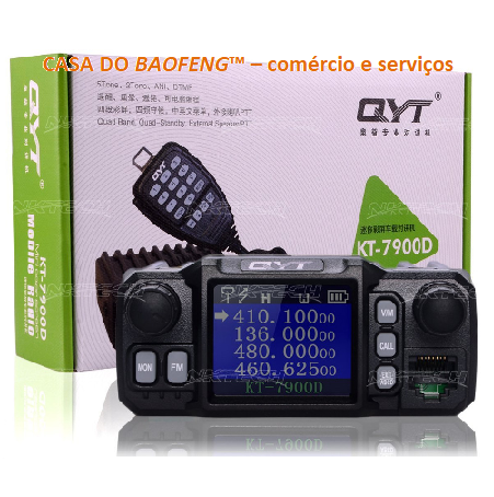QYT KT-7900D - RÁDIO MÓVEL QUAD BAND VHF / UHF 25W