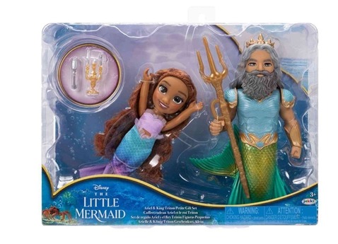 A Pequena Sereia - Set de Bonecas com Ariel e Rei Tritão