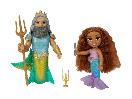 A Pequena Sereia - Set de Bonecas com Ariel e Rei Tritão