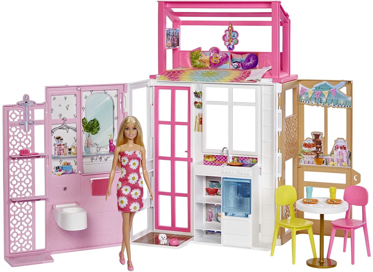 Barbie - Casa Glam com Boneca e Pets