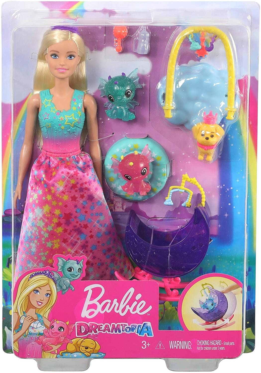  Barbie Dreamtopia - Fantasia - Dia De Pets - Babá de Dragões 