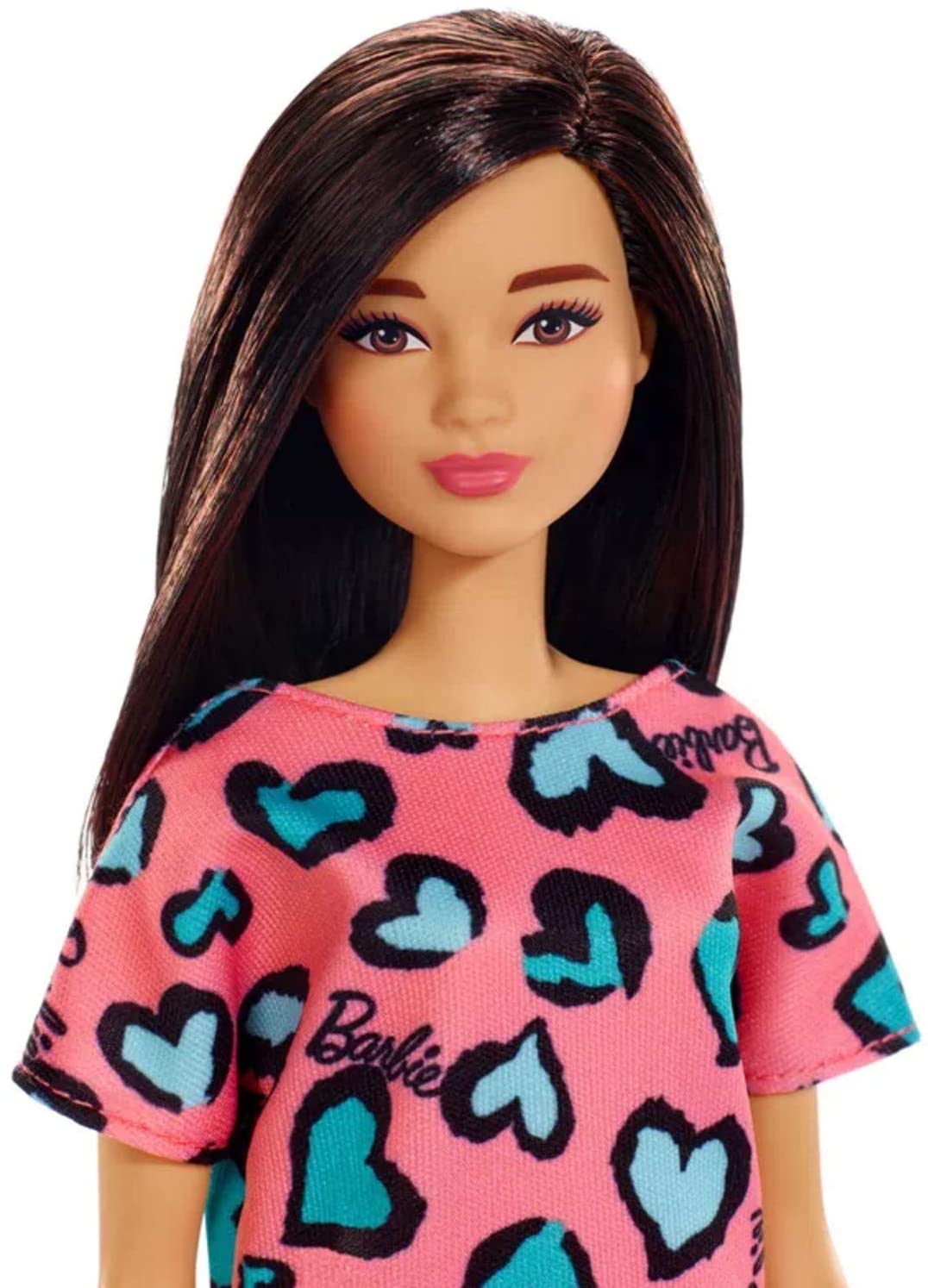 Barbie Fashion and Beauty - Morena com Vestido Salmão Corações