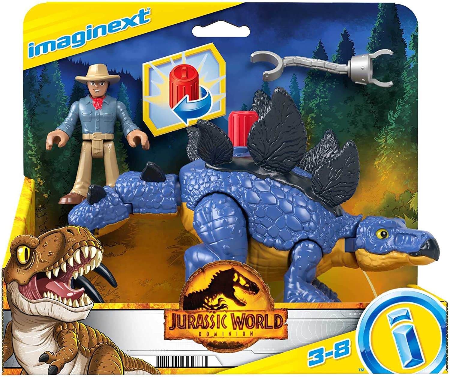 Imaginext - Jurassic World Stegosaurus e Dr. Grant