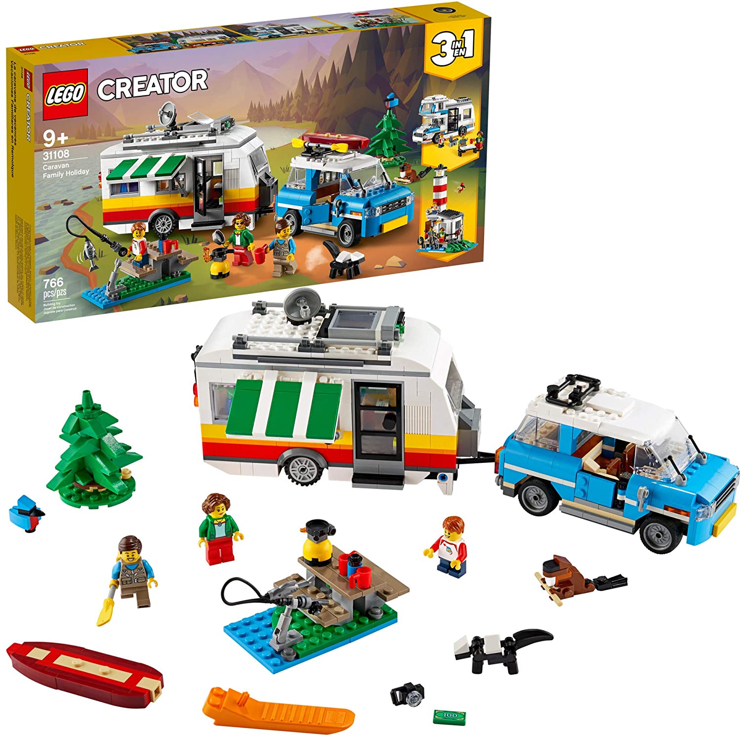 LEGO Creator 3 em 1- Férias de família numa Caravana 31108