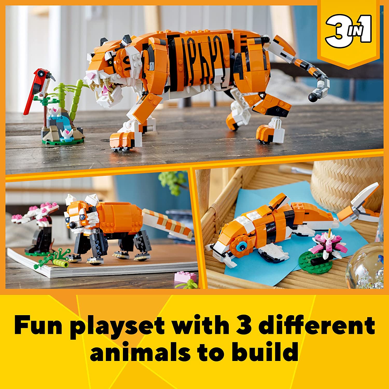 LEGO Creator 3 em 1- Tigre Majestoso 31129