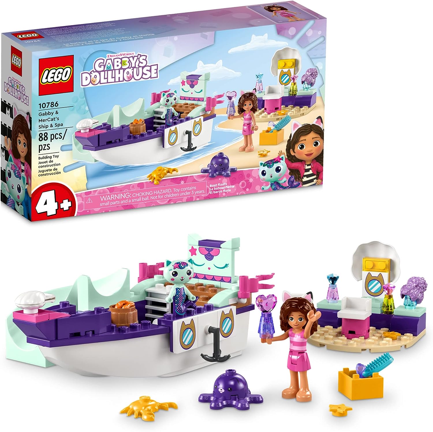 LEGO Gabby´s Dollhouse - Navio e Spa da Gabby e Sereiata 10786