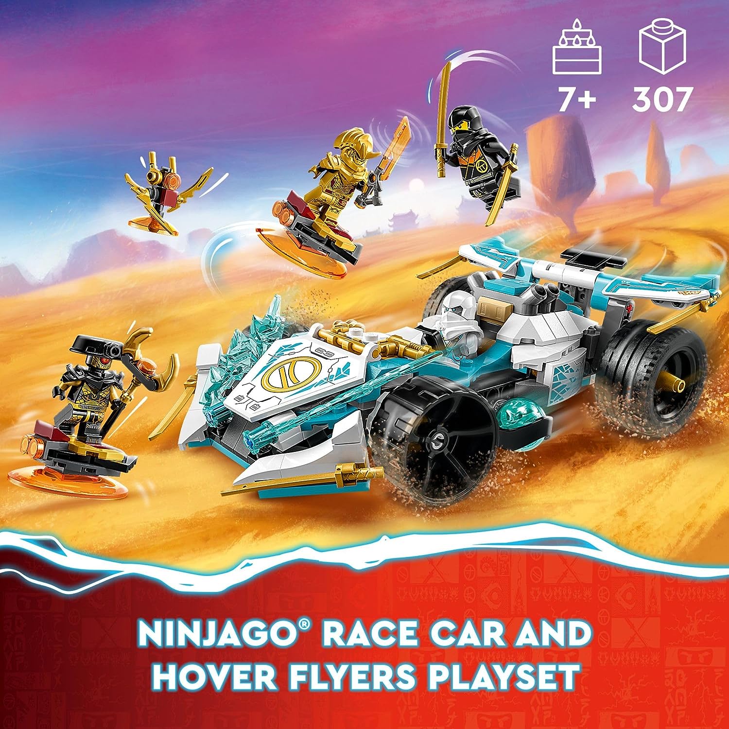 LEGO Ninjago - Carro de Corrida Spinjitzu do Poder do Dragão de Zane 71791