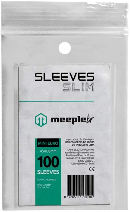 Meeple Br - Sleeve Slim - Mini Euro  (45x68mm)