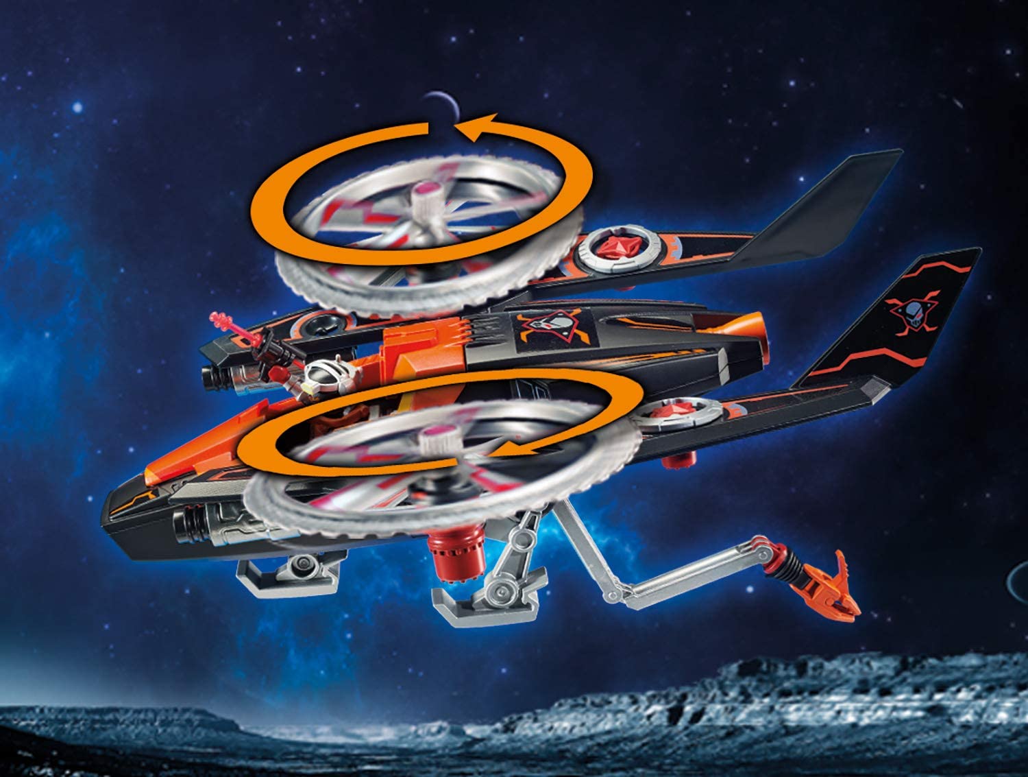 Playmobil Galaxy Police - Piratas Galácticos com Helicóptero 70023