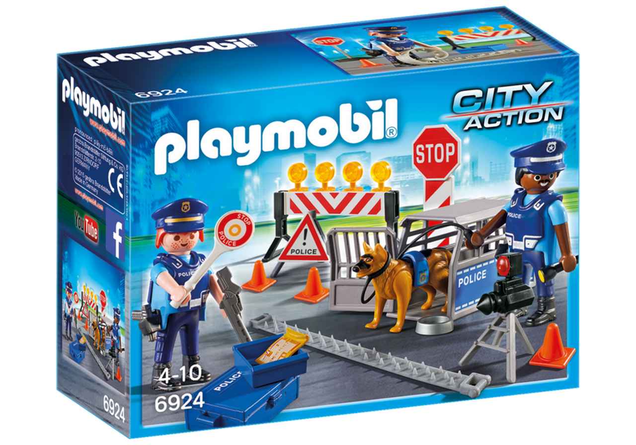 Playmobil Unidade Policial de Bloqueio com Cães 6924