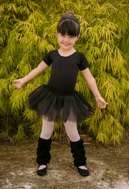 Collant Manga Curta Infantil Ballet
