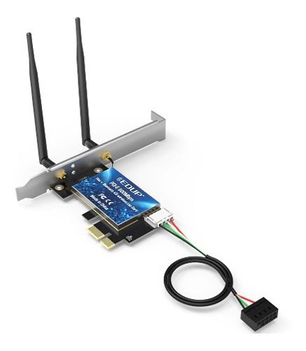 Placa de Rede Wi-fi Dual Band 2.4Ghz / 5Ghz 600Mbps Bluetooth 4.0 Pci-e