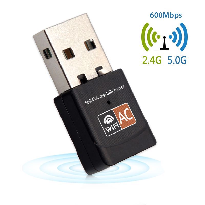 Adaptador Wi-Fi Dual Band 2.4Ghz / 5Ghz 600Mbps USB 2.0