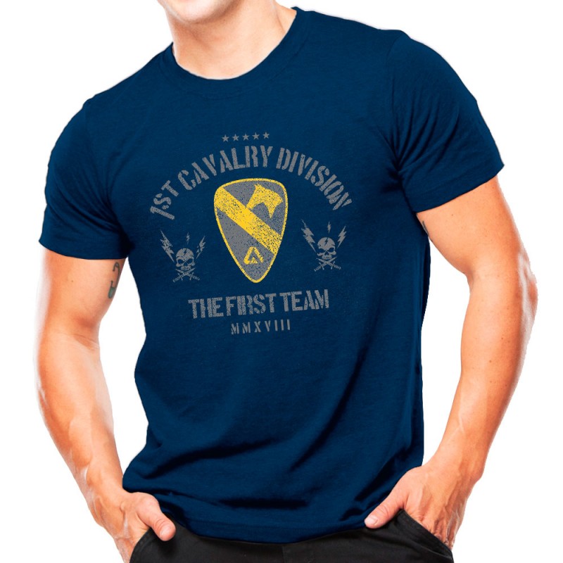 ATK Camiseta Militar Estampada Cavalaria dos EUA Masculina