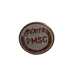 FUN Boton em Metal Merito Branca PMSC Funcional