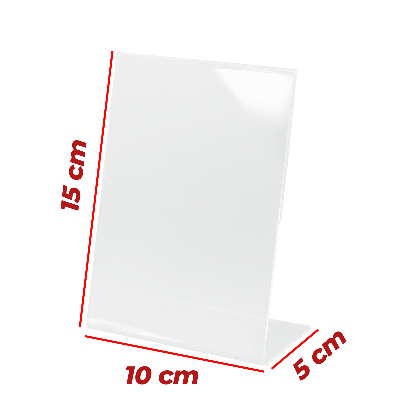 Kit Porta Preço Transparente 10x15cm - 5 Unidades