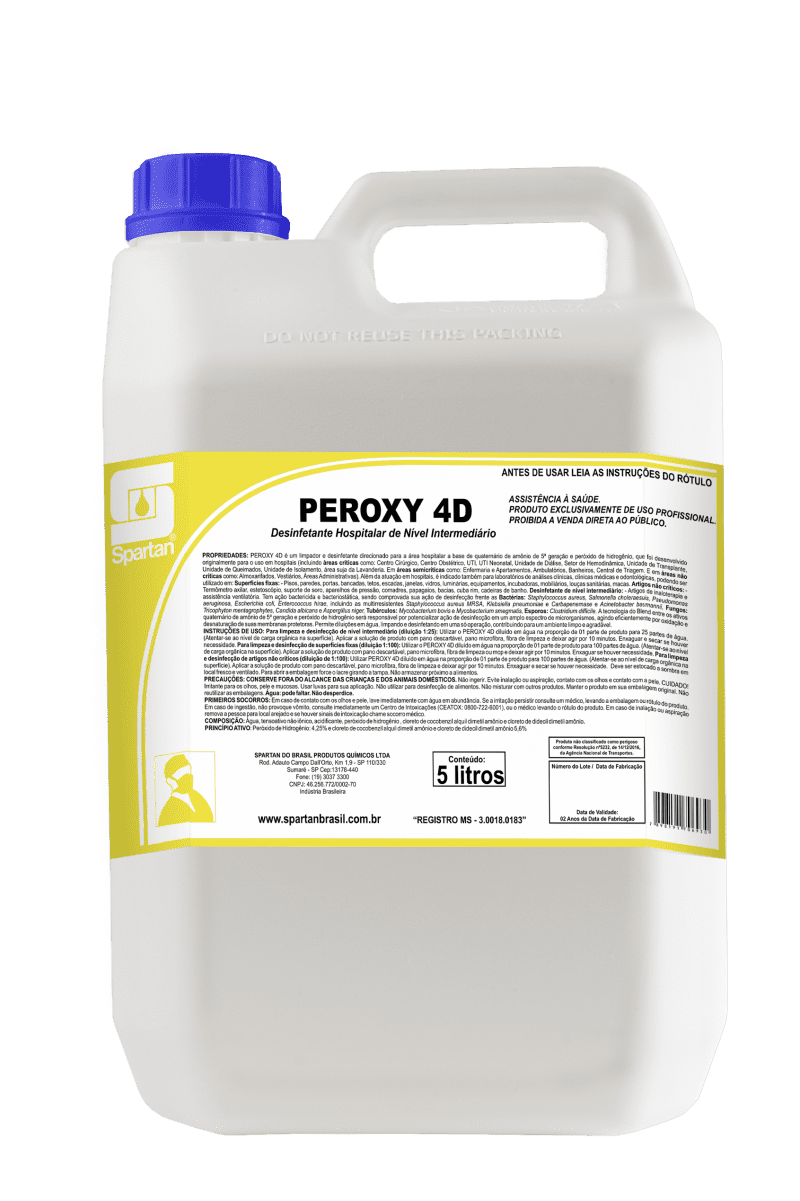 Desinfetante Nível Hospitalar Peroxy 4D 2 Litros - Higinet