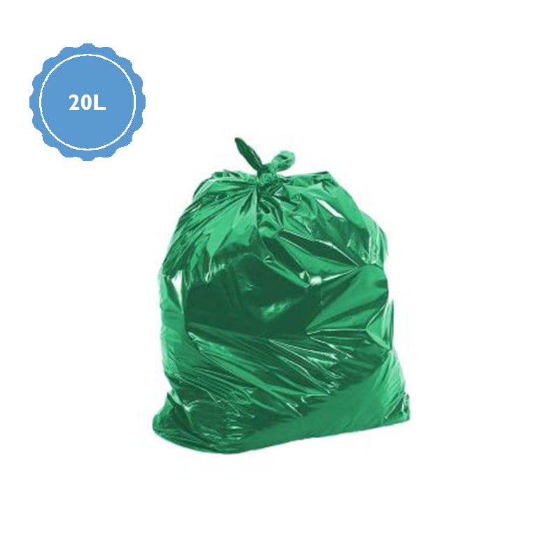 Saco de lixo verde 20L  - Higinet