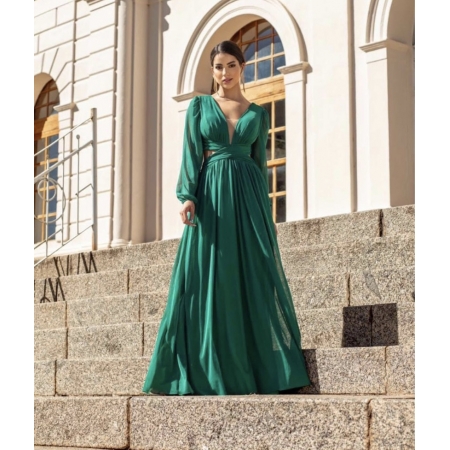 Vestido verde esmeralda Mel