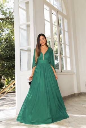 Vestido verde esmeralda Alina