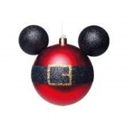 Bola de Natal Mickey Vermelha com Cinto 6cm Cromus c/6