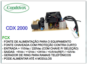 Placa da Fonte CDX 2000 - FCX