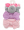 kit com 3 bandanas de cabelo com laço Cinza/ rosa e lilas