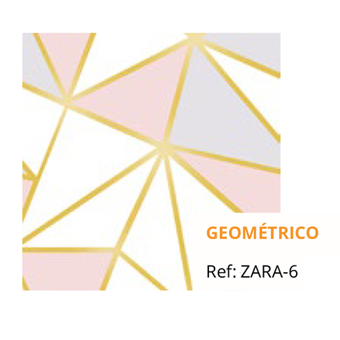 Papel de Parede Adesivo - 48 cm larg x 3 metros alt - Coleção Geometrico - Ref. Zara 06