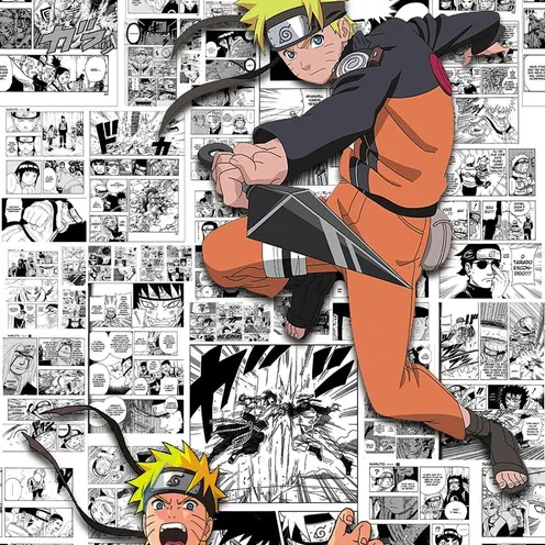 Papel de Parede Adesivo - 48 cm larg x 3 metros alt - Coleção Anime Naruto - Ref. Animado 17