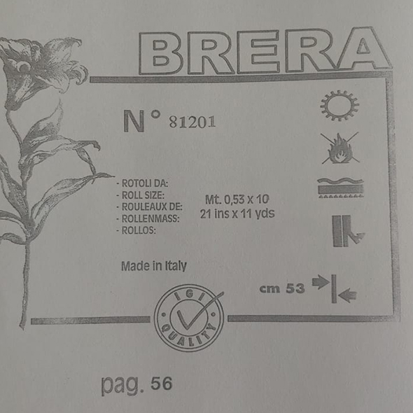 Papel de Parede importado Italiano - Coleção Brera - 81201 - Prata e Off White