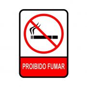 Placa Proibido Fumar 15X20Cm
