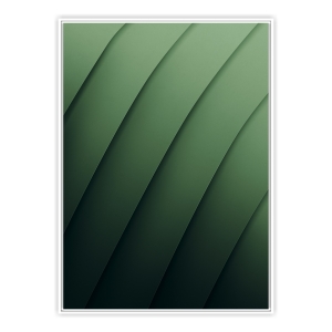 Quadro Abstrato com Linhas em Tons de Verde
