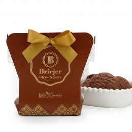 Saq. de Biscoitos Amanteigados Suíço coberto  com chocolate