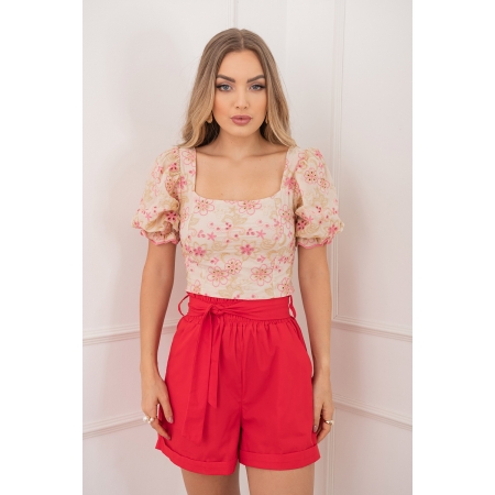 Cropped Lese Floral