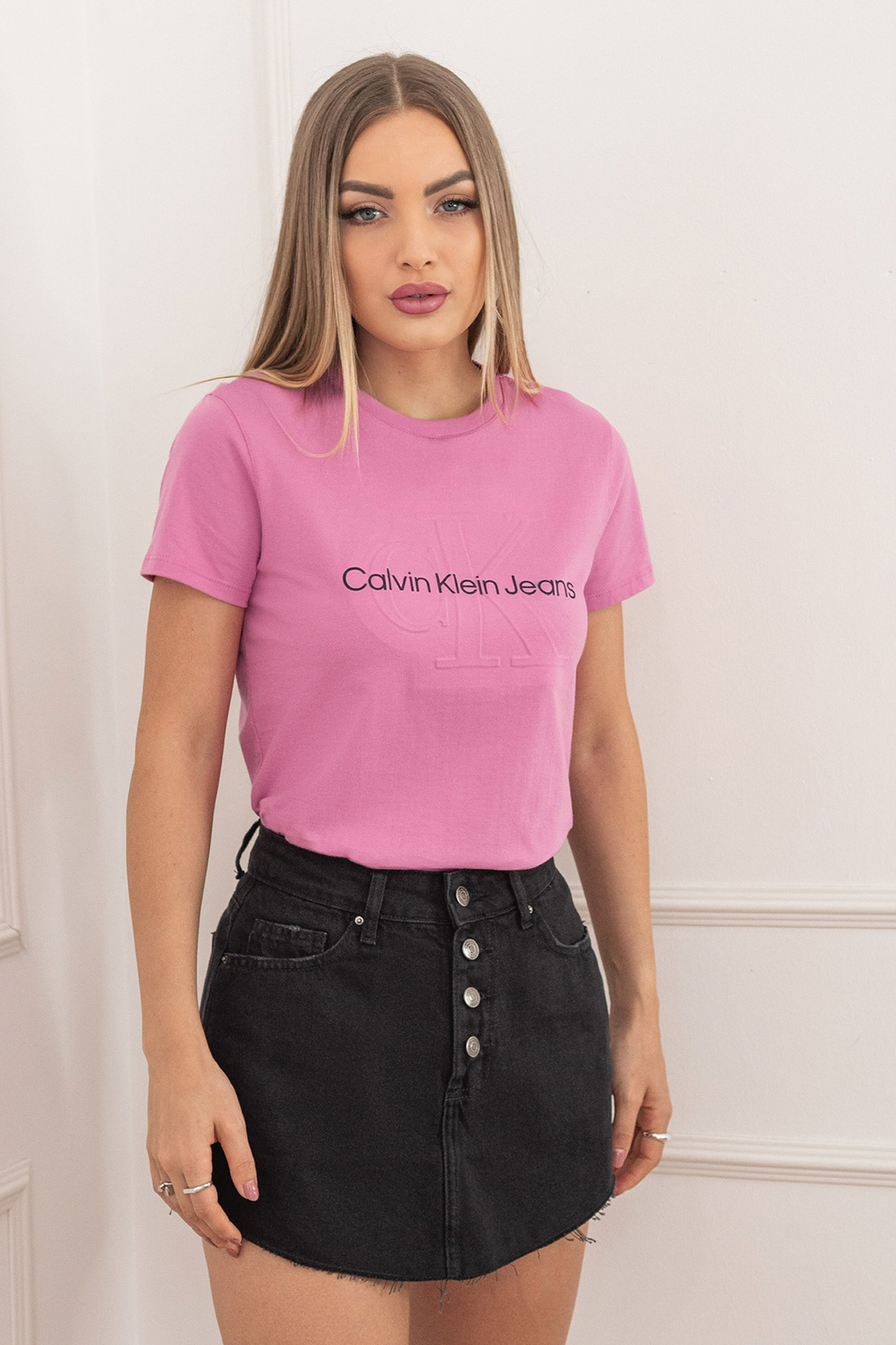 T Shirt Calvin Klein Jeans Logo Embossed