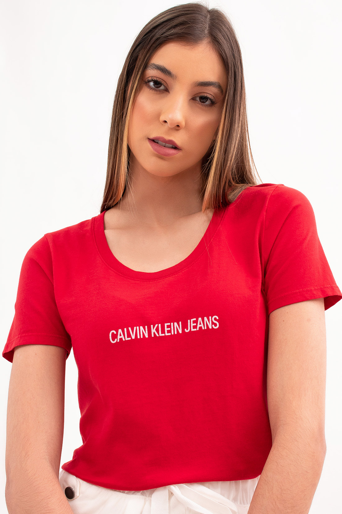 T Shirt Calvin Klein Logo Centro