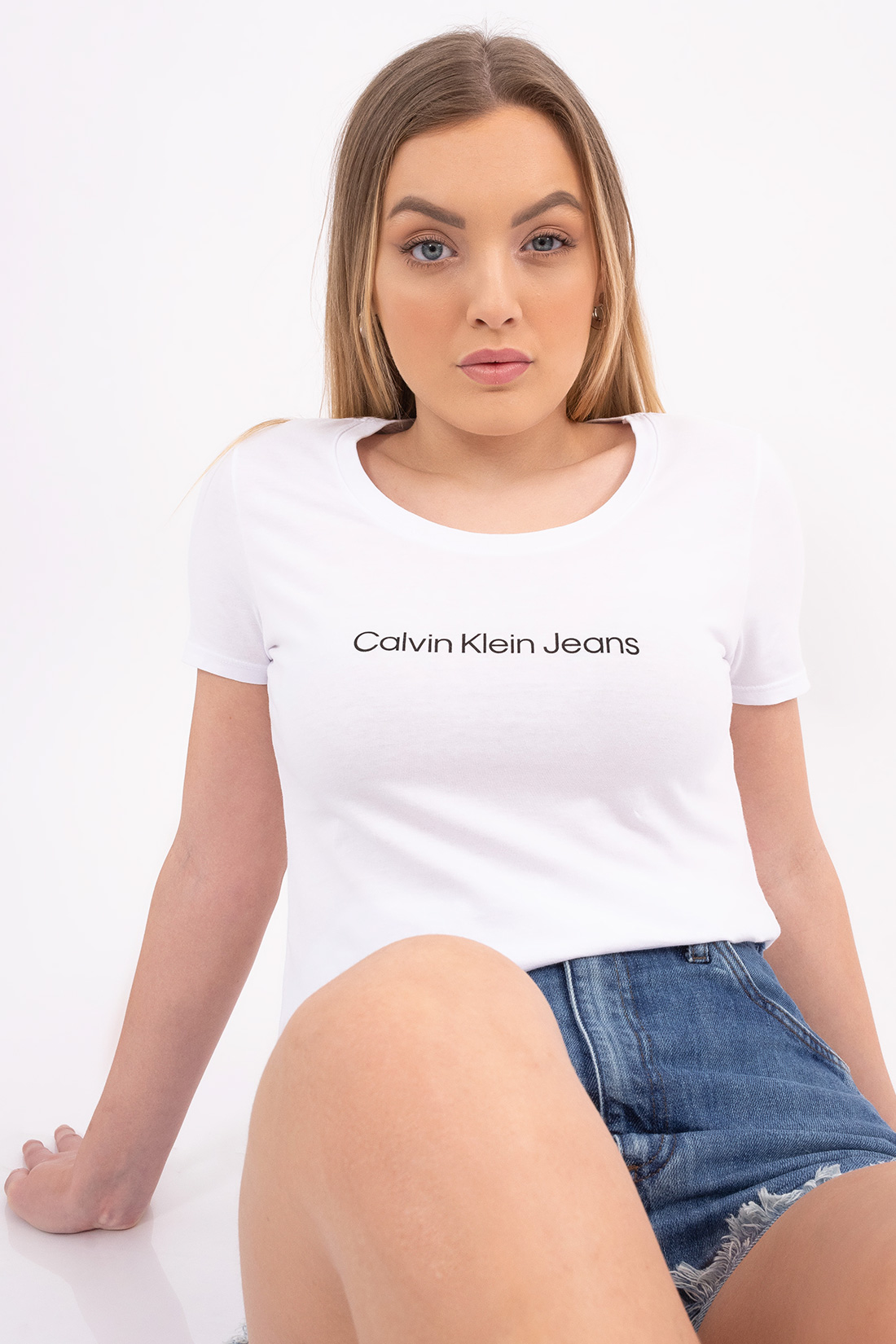 T Shirt Calvin Klein Jeans Logo Centro