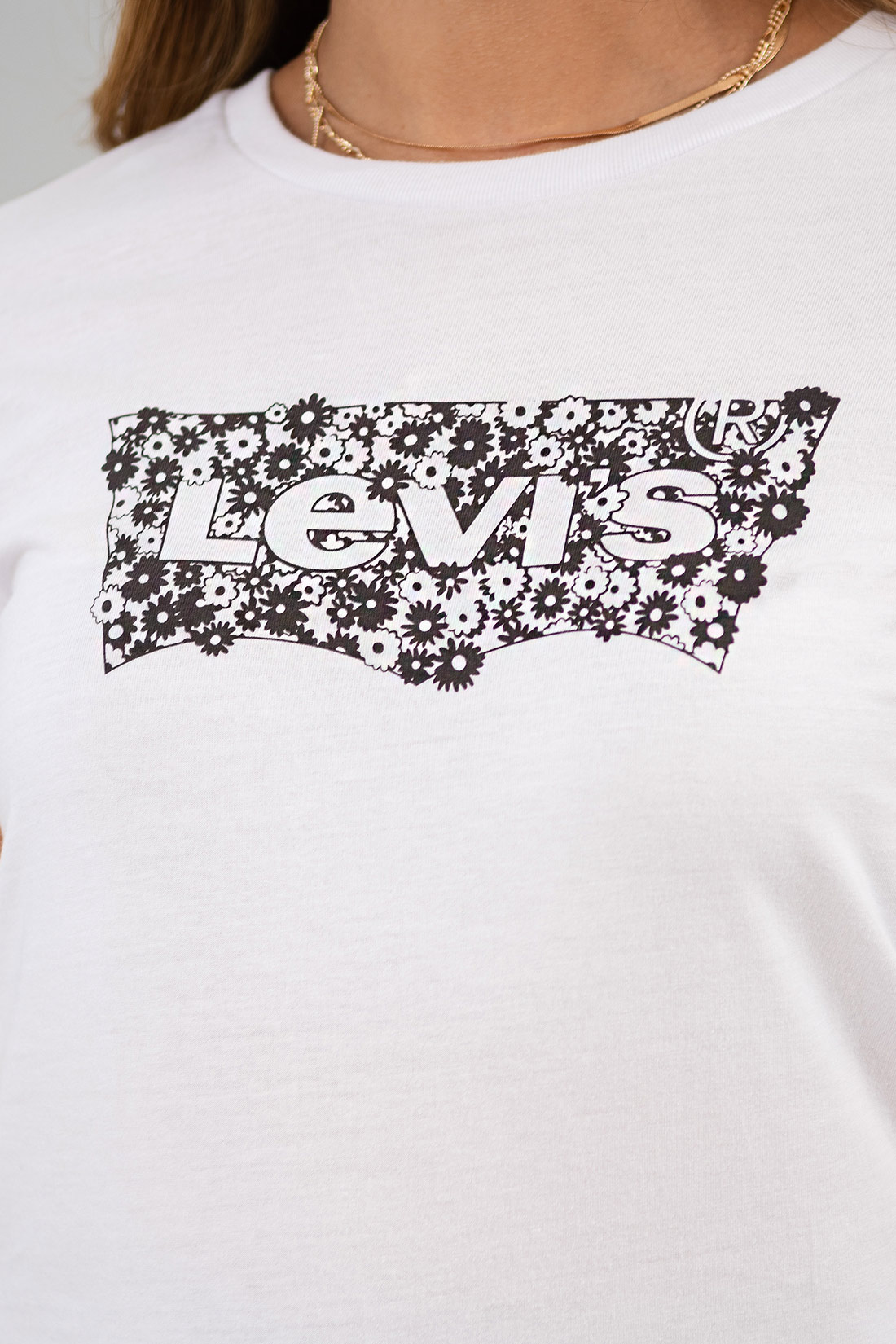 T Shirt Levis Logo Floral