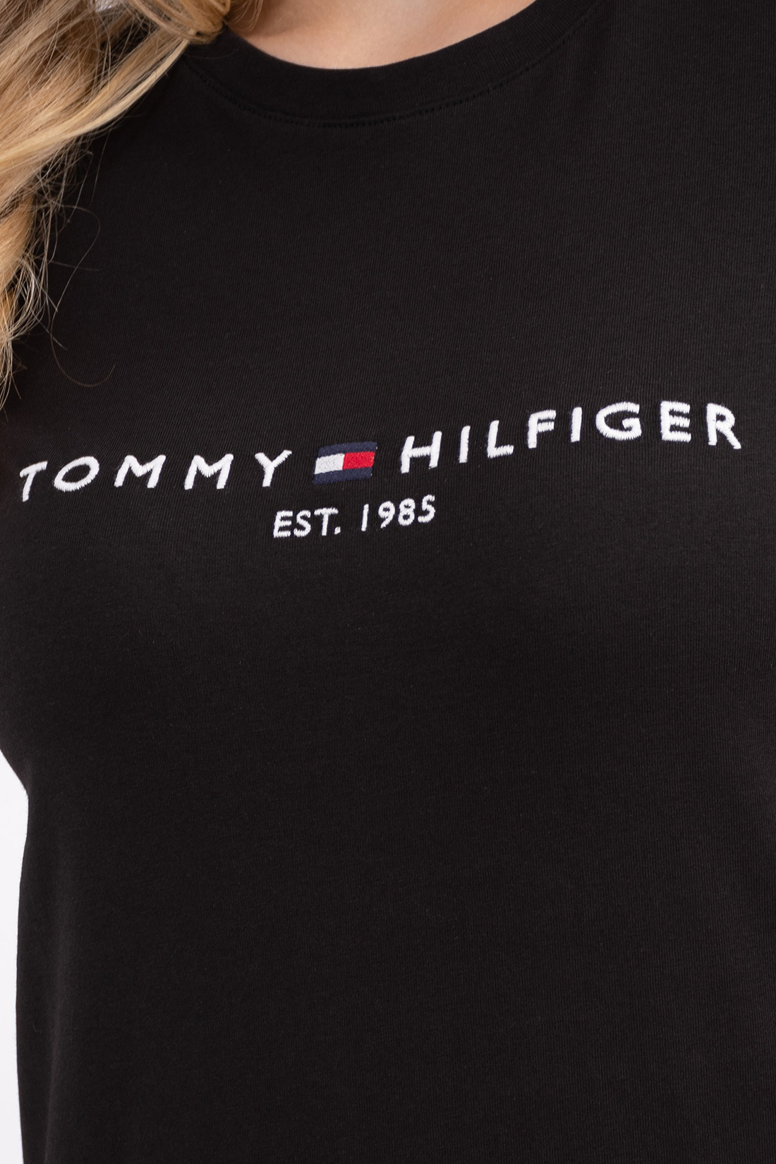 T Shirt Tommy Hilfiger Logo Frontal Bordado