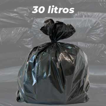Saco de Lixo Preto Reforçado 30 LITROS - 5kg