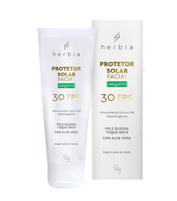 Protetor Solar Facial Vegano 50g - Herbia