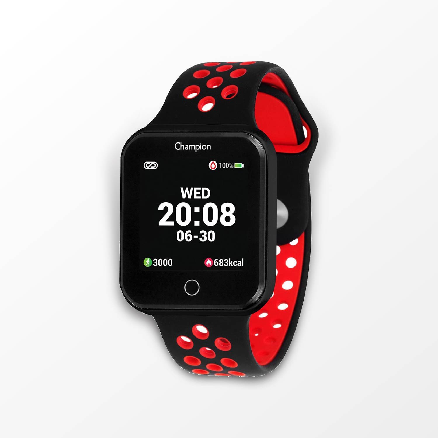 Relógio Champion Smartwatch CH50006 - Preto e vermelho