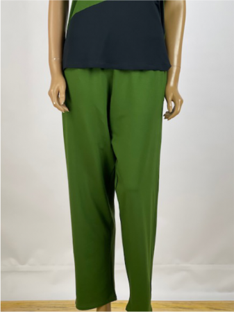 Calça Malha Moletinho Comprida Verde Militar Cintura Com Elástico