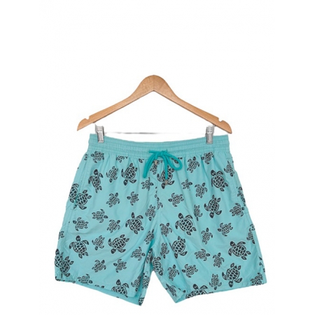 Shorts de Banho Masculino Vilebrequin Azul Tartarugas Tamanho XL