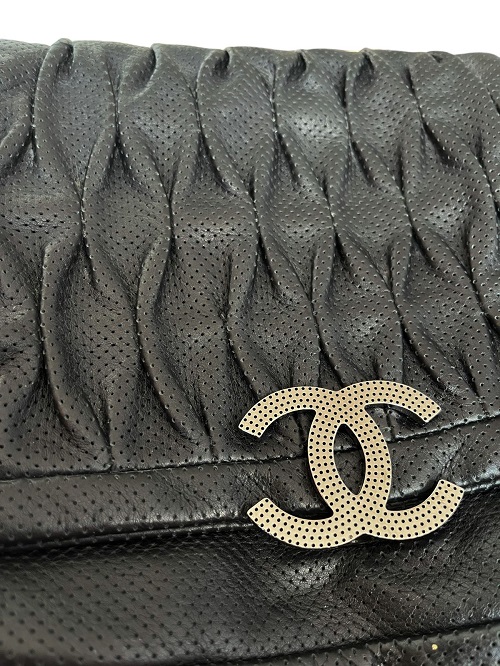 Bolsa Chanel Detalhe Franzido Preta
