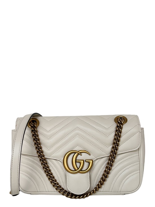 Bolsa Gucci GG Marmont Matelassê Branca